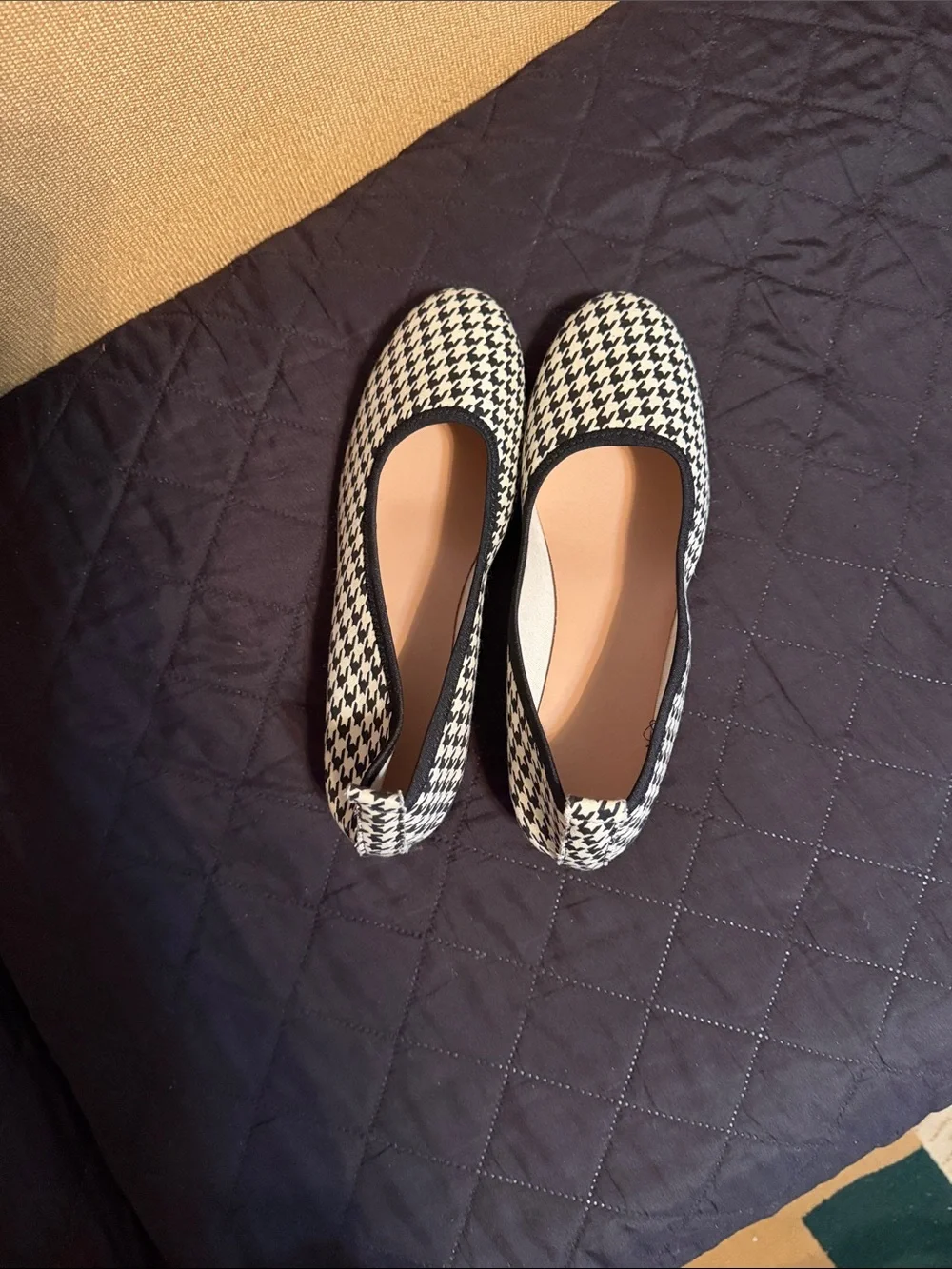 Black and Cream Chevron  Wedge